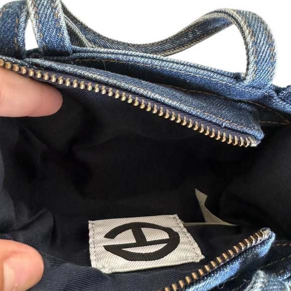 Telfar Denim Mini Shopper Bag - Blue Jean - Picture 7 of 9
